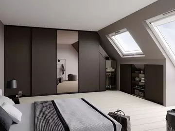 closet with sloped ceiling